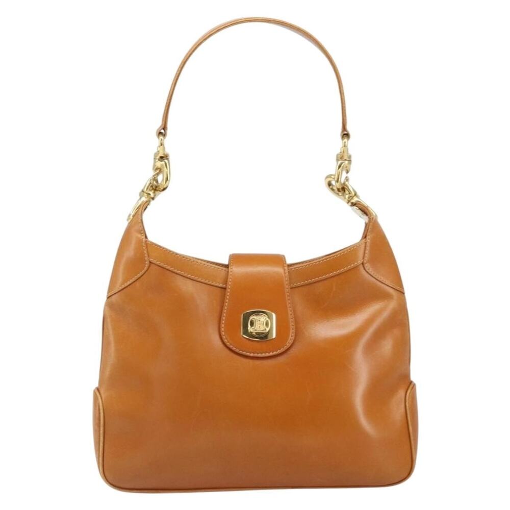 Celine Leather Shoulder Bag Brown